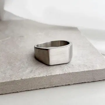 실버 반지 도장 무광택 매트 계열 스퀘어링