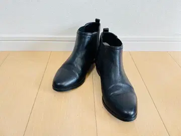 DIANA 다이애나 숏부츠 사이드 고어 부츠 천연 가죽 블랙 23.5cm