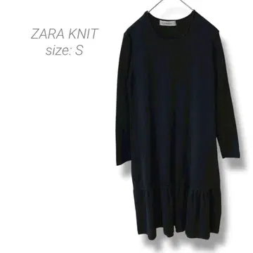 [ 자라 ] ZARA KNIT 니트 원피스 밑단 프릴 신축성 라운드넥