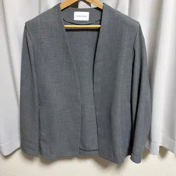 그레이 노카라 자켓