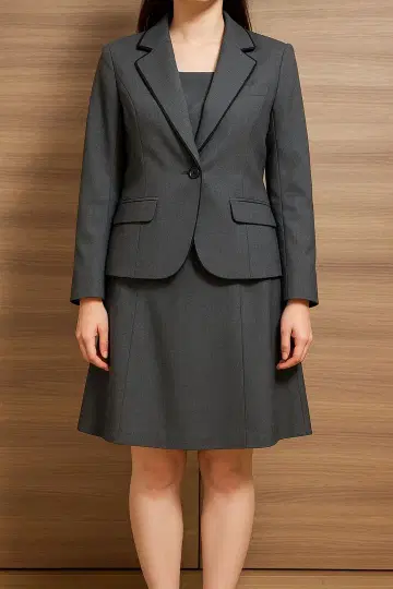 그레이 스커트 수트