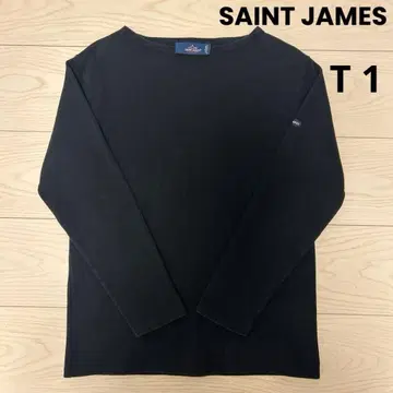 SAINT JAMES 블랙 긴팔 티셔츠