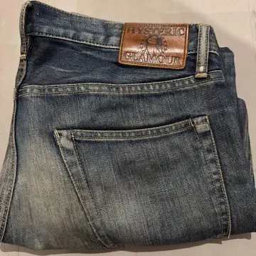 HYSTERIC GLAMOUR 빈티지 가공 스트레이트 데님