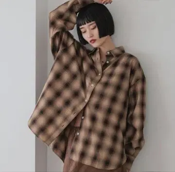 모듬 체크 BIG 셔츠 로리즈팜 미사용 새상품 이번 시즌 신상