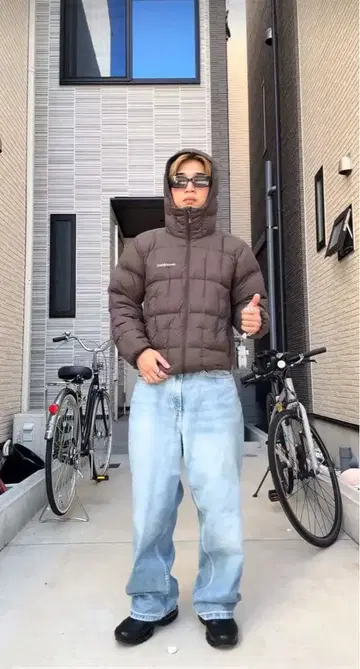 [레어] montbell 네쥬 다운 후드티 브라운 M