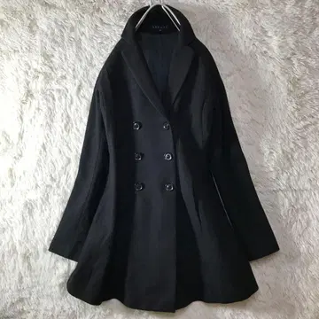 새상품급 Theory 플레어 코트 더블 버튼 A라인 블랙 S