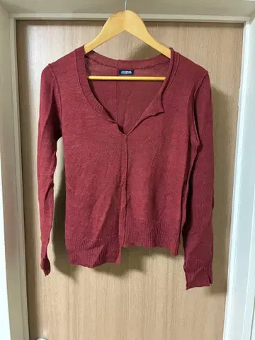 JOURNAL STANDARD 와인 레드 긴팔 가디건