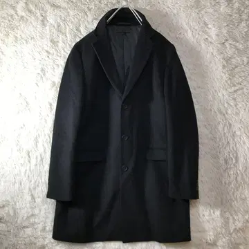새상품급 UNIQLO 유니클로 체스터 코트 캐시미어 롱 기장 블랙 XL
