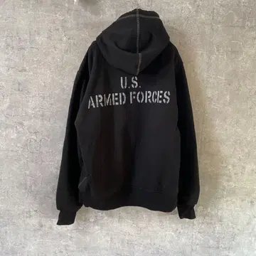 AVIREX 후드 맨투맨 집업 이너 보아 플리스 L 사이즈