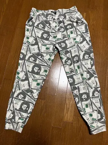 레어 RIPNDIP 달러 지폐 패턴 스웨트 팬츠 L 사이즈