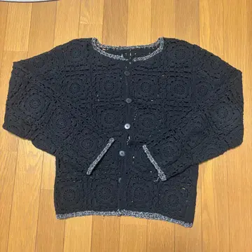 ATTISESSION 코튼 크로셰 가디건