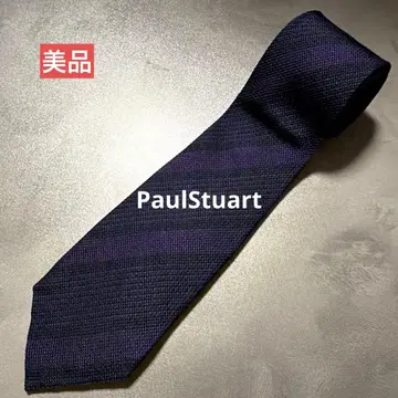 새상품급 PaulStuart 넥타이 보라색 쉐도우 스트라이프