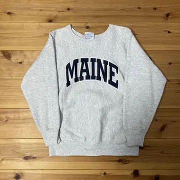 80S Hanes 칼리지 맨투맨 리버스 위브 멜란지