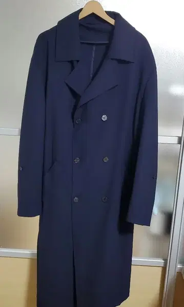 [ 가격 인하 ] ZARA 네이비 더블 브레스트 코트