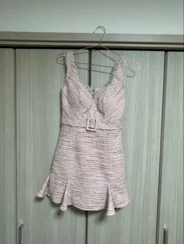 [ ROBE de FLEURS ] 트위드 원피스 핑크