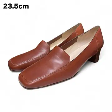 마가렛호웰 힐 펌프스 스퀘어토 BRW 천연 가죽