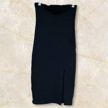 FOREVER 21 블랙 슬릿 원피스 [ S ] 튜브탑