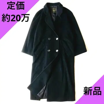 [ 정가 19만 8천엔 ] 일본제 캐시미어 100% 롱 코트 블랙