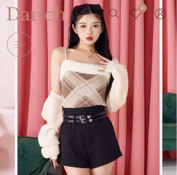 다리치 포인트 퍼 니트 앙상블 베이지