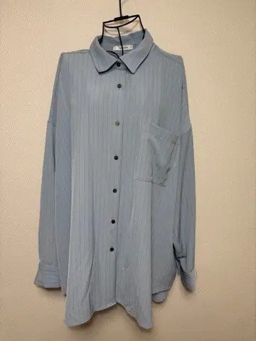 [ JEANASIS ] 라이트 블루 스트라이프 긴팔 셔츠