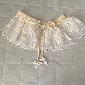 [ 미사용 새상품 ] m.soeur(엠수르)*스즈란 튤 탈부착 카라