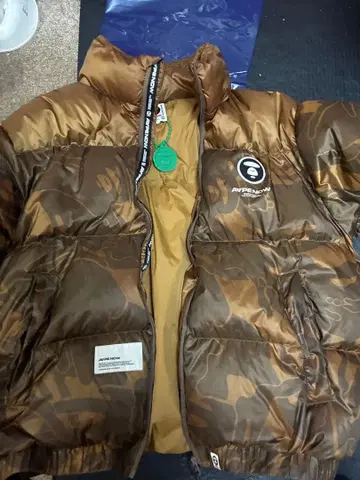 AAPE 카모 패턴 다운 자켓 M
