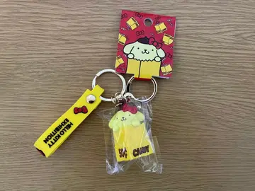 헬로키티전 한정판 폼폼푸딩 러버 입체 키링