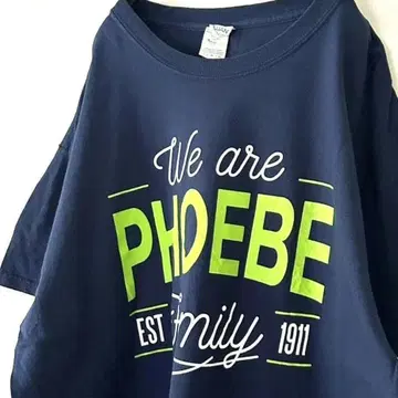 We PHOEBE 패밀리 T셔츠 XL 네이비 색 구제 의류