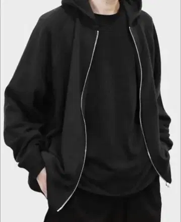 Graphpaper 블랙 풀 집업 후드티