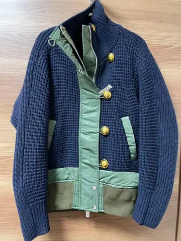 sacai 니트 블루종