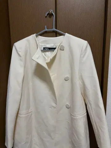 ZARA 노카라 자켓 M 아이보리