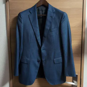 BLACK LABEL CRESTBRIDGE 스트라이프 수트 블루 38R