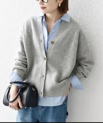 [ 새상품급 ] SHIPS any 캐시미어 믹스 스키퍼 니트 가디건