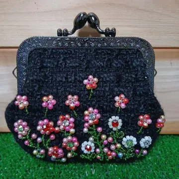 모자 가마구치 지갑 핸드메이드 가마구치 파우치 비즈 자수