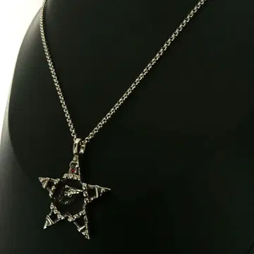 빈티지 펜던트 목걸이 실버 지르코니아 은 스타