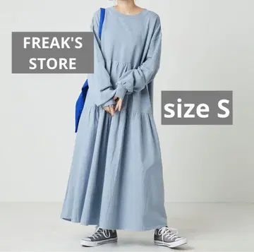 FREAK'S STORE 피그먼트 가공 티어드 절개 원피스