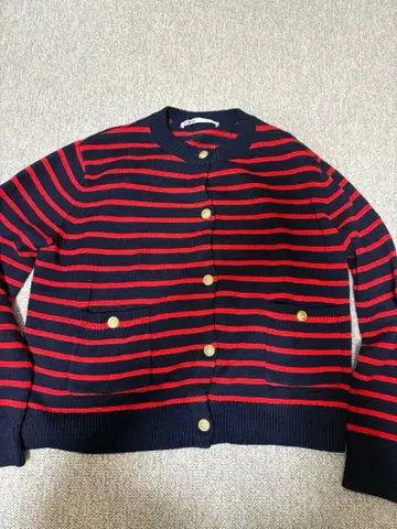 ZARA 보더 니트 가디건