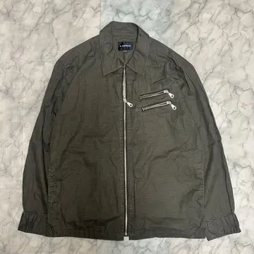 코튼 자켓 M 지퍼 디자인 밀리터리 테크 계열 스트릿