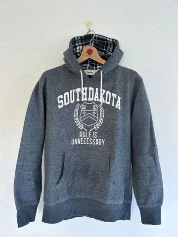 그레이 후드 부착 후드티 M