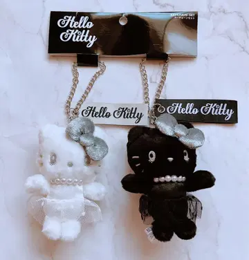 USJ 헬로키티 키링 키체인 세트 흑백