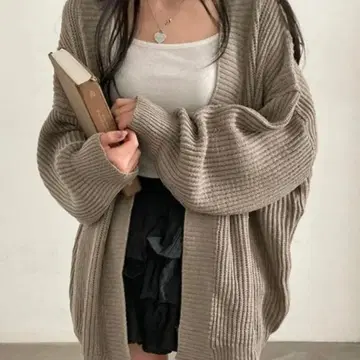 오버 니트 가디건