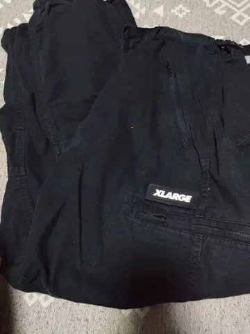 XLARGE 블랙 카고 팬츠 32