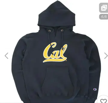 Champion Cal 로고 후드 부착 후드티 블랙