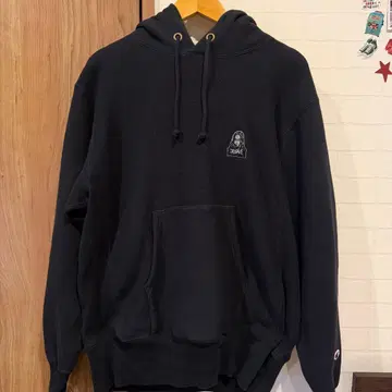Champion x X-girl 블랙 후드티 S