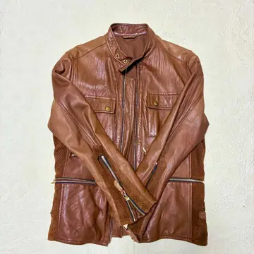 [ 당일 발송 ] 새상품급 ABAHOUSE 가죽 자켓 브라운 라이더스