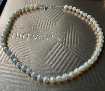 스페인 모조 진주 목걸이 화이트 펄 화이트 진주