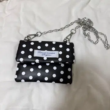 Smyeon 체인 컴팩트 립 파우치 도트 무늬