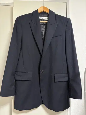 ZARA 네이비 테일러드 자켓 오버 사이즈