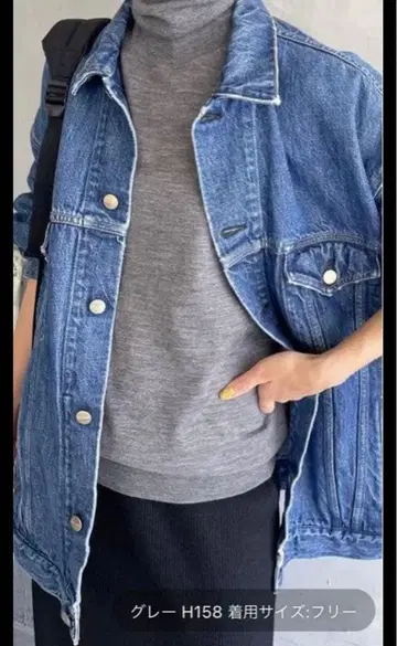 Spick & Span 그레이 터틀넥 니트