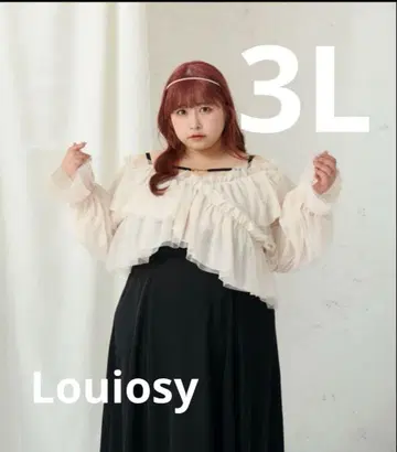Louiosy 튤 크로스 블라우스 3L 아이보리